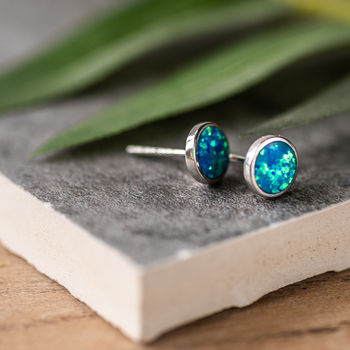 Oceans Blue Silver Plated Earrings, 2 of 5