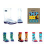 Squelch Transparent Wellies And Three Sock Set Fox, thumbnail 2 of 7