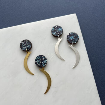 Moon And Star Earrings, 2 of 7