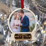 Wedding Photo 3D Snow Globe Christmas Bauble, thumbnail 1 of 5