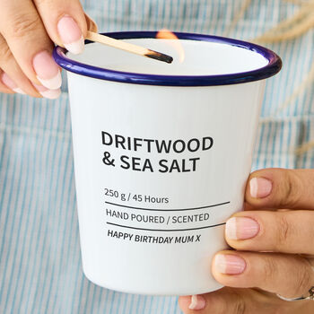 Personalised Engraved Message Enamel Candle, 2 of 4