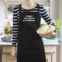 Personalised Black 100% Cotton Chef's Apron, thumbnail 2 of 4