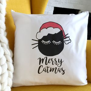 cat christmas cushion