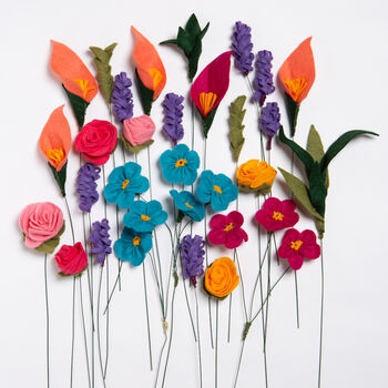 A Bouquet Of Flowers Felt Craft Kit Thank You Teacher, 12 of 12