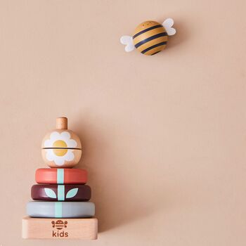 Wooden Bee Stacker Children’s Toy, 2 of 6