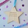 Christened/Baptism Wooden Hanging Star, thumbnail 1 of 5