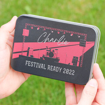 Personalised Rock Festival Cutlery Tin Travel Gift, 2 of 4