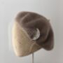 Tan Beret With Optional Veil And Accessories, thumbnail 3 of 10