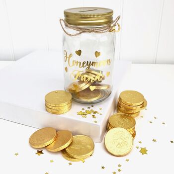 Money Box Jar With Chocolate Coins, 5 of 8