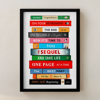 Literary Themed Personalised Retirement Print, 2 of 3