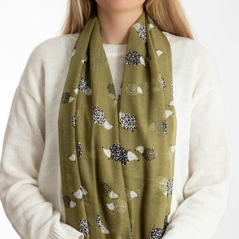 Hedgehog Print Scarf, 3 of 7