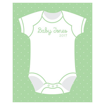 Baby Grow Personalised Baby Shower Guest Book Print, 3 of 5