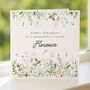 Wildflower Birthday Card Personalised For Friend, thumbnail 2 of 7