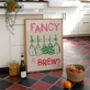 Fancy A Brew Kitchen Print, thumbnail 3 of 4