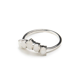 Moonstone Bubble Cuff Ring In Sterling Silver, 2 of 5