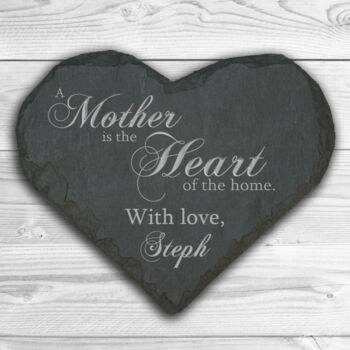 Personalised Mum's Slate Heart Keepsake, 3 of 5