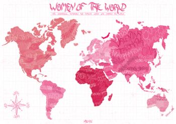 Women Of The World Map Print, 3 of 5