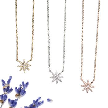 Little Star Necklace Rose Or Gold Plated 925 Silver, 3 of 8