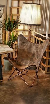 Nu Buck Leather Butterfly Chairs Different Colours, 3 of 12