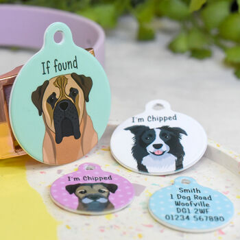 Dog Breed ID Tag Personalised Realistic Illustrations, 11 of 11