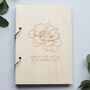 Personalised Wooden Floral Wedding Guest Book, thumbnail 2 of 5