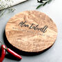 Personalised Round Cheeseboard Birthday Gift, thumbnail 4 of 6