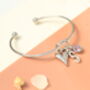 Personalised Heart Initial Silver Bracelet Friendship Knot, thumbnail 7 of 11