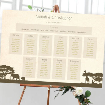 Safari Wedding Table Plan, 3 of 8