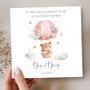 Pink Bear Baby Shower Card, Hot Air Balloon Parents To Be Card, thumbnail 1 of 2