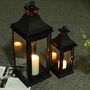 Set Of Two Black Outdoor Candle Lantern, thumbnail 4 of 6