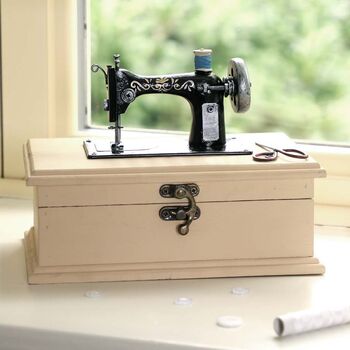 Vintage Sewing Machine Craft Storage Box, 3 of 8