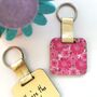 Personalised January Birth Flower Keyring, thumbnail 1 of 3