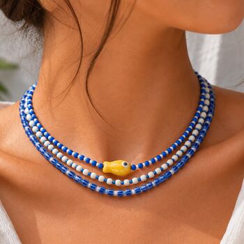 Ceramic Fish Seed Bead Necklace, 2 of 10