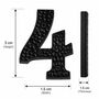 Black Solid Brass House Number Four Plaque, thumbnail 8 of 8