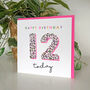 Leopard Love 12th Birthday Card, thumbnail 2 of 3