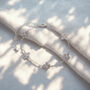 Cubic Zirconia Clover Bracelet In Silver, thumbnail 1 of 2