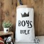 'Boys Rule' Paper Storage Bag, thumbnail 1 of 2