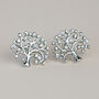 Crystal Tree Stud Earrings, thumbnail 2 of 5