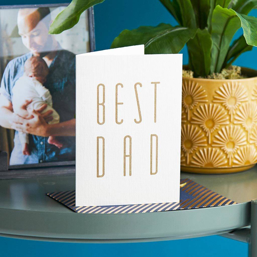 Gold Best Dad By Katie Leamon | notonthehighstreet.com