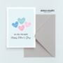 Personalised Three Hearts Father's Day Card, thumbnail 3 of 5