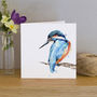 Inky Kingfisher Blank Greeting Card, thumbnail 1 of 5