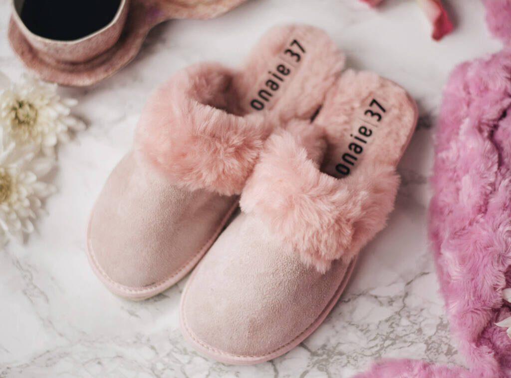 Pink Sheepskin Slippers By Onaie