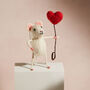 Happy Heart Balloon Mouse Valentine's Day Gift, thumbnail 3 of 4