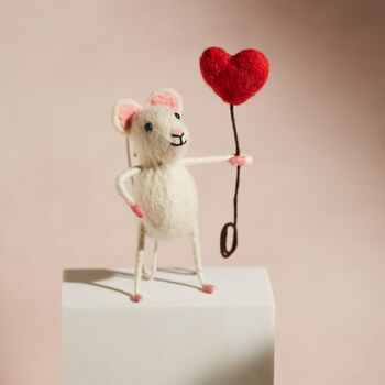 Happy Heart Balloon Mouse Valentine's Day Gift, 3 of 4