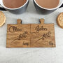 Oak Veneer Personalised Jigsaw Coasters Twig Design, thumbnail 5 of 6