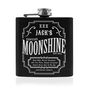 Personalised Moonshine Matte Black Hip Flask, thumbnail 6 of 7