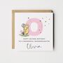 Personalised Winnie The Pooh Granddaughter Initial Birthday Card *Colour Options, thumbnail 1 of 4