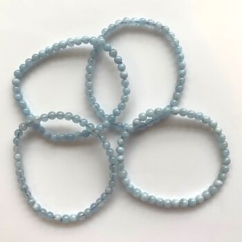 Dainty Aquamarine Crystal Bracelet For Calm, 4 of 5