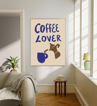 Coffee Lover Kitchen Art Print, 3 of 3