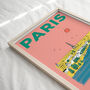 Personalised Paris Travel Illustration, thumbnail 2 of 6